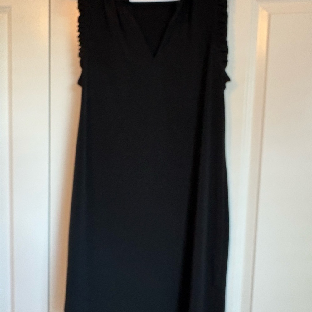 Michael Kors Black Ruffle Trim Mini Dress